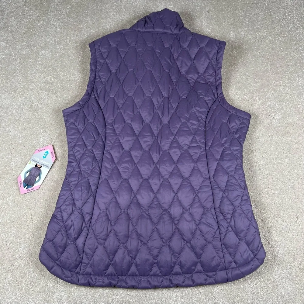 Lightweight Puffer Vest Quilted Purple NWT Zip Up Repreve Free Country Women's S - Picture 8 of 14